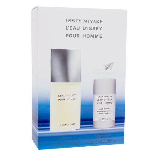 Issey Miyake L'Eau D'Issey pour Homme dovanų rinkinys EDT 75 ml ir pieštukas dezodorantas L'Eau D'Issey pour Homme 75