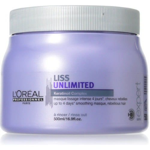 L'Oréal Professionnel Liss Unlimited kaukė (pasitepusiems ir nepaklusniems plaukams) - Lyginamoji kaukė