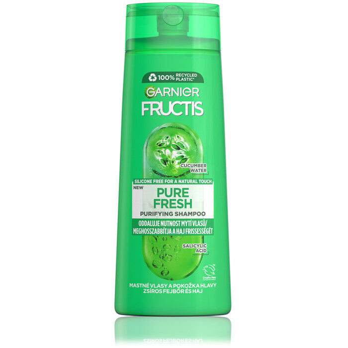 GARNIER Fructis Pure Fresh stiprinamasis šampūnas riebiems plaukams