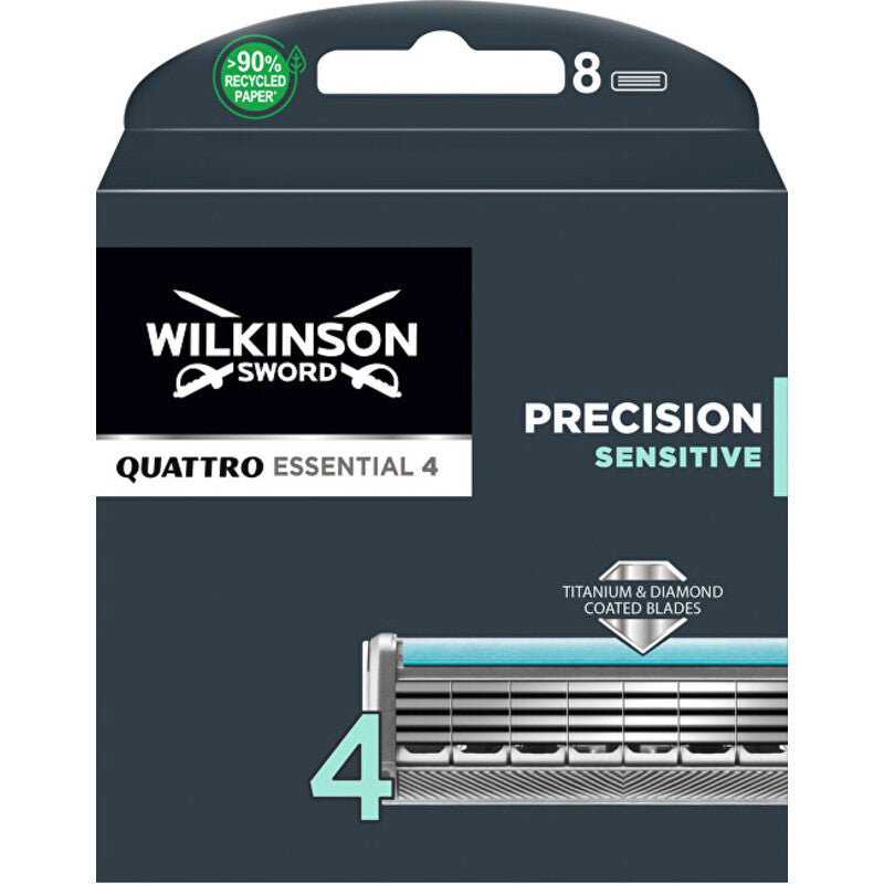 Wilkinson Sword Quattro Titanium Sensitive ( 8 vnt ) - Atsarginė galvutė