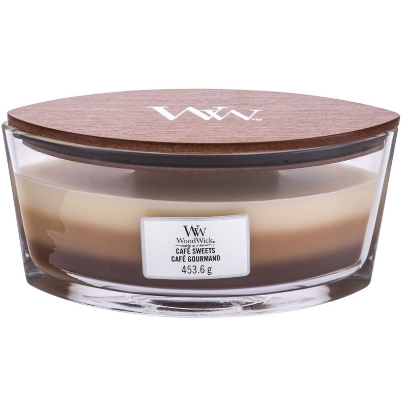 WoodWick Cafe Sweets Trilogy Ship (desertas kavinėje) - Kvapi žvakė