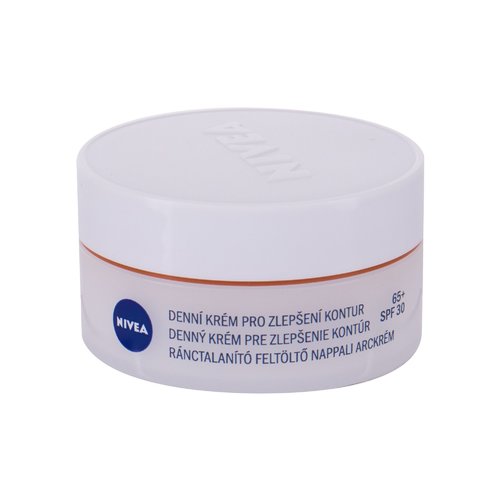 „Nivea Anti Wrinkle + Contouring Day Cream SPF 30“ – drėkinamasis kremas veido kontūrams pagerinti.