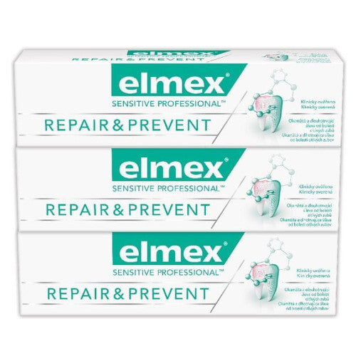 Elmex Sensitive Professional Repair & Prevent Trio dantų pasta (3 vnt) – dantų pasta skausmui malšinti