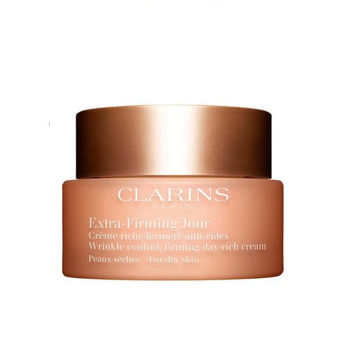 „Clarins Extra-Firming Jour Firming Day Rich Cream“ – stangrinamasis dieninis kremas sausai odai.