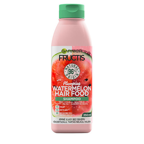 GARNIER Fructis Hair Food Watermelon Plumping šampūnas - švelnus šampūnas plaukų apimčiai