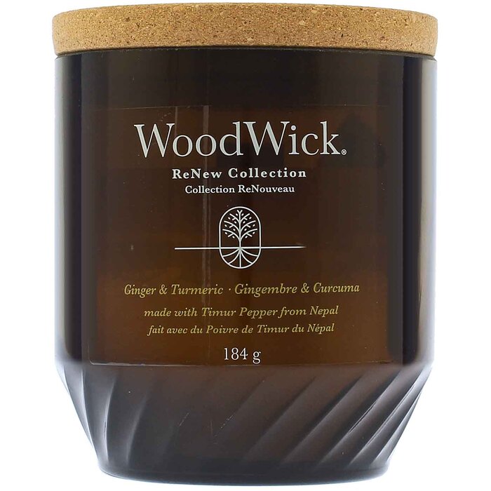 „WoodWick ReNew“ imbiero ir ciberžolės žvakė (imbiero ir ciberžolės)