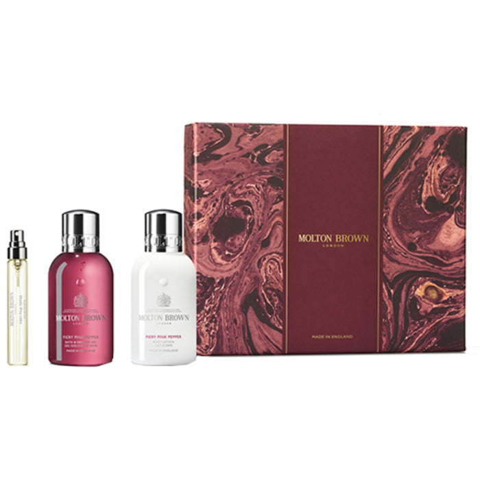 Molton Brown Fiery Pink Pepper kelionių kolekcija – dovanų rinkinys