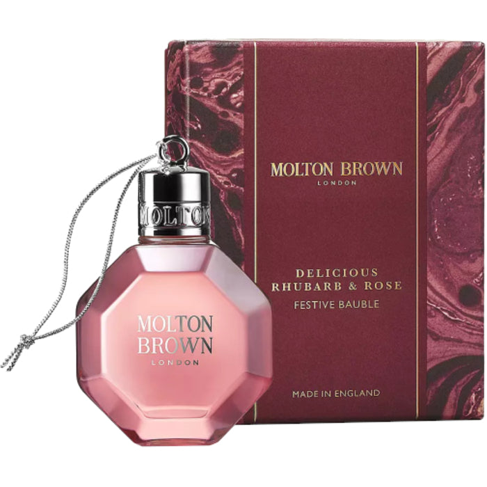 Molton Brown Delicious Rhubarb & Rose Festive Bauble vonios ir dušo želė - Vonios ir dušo želė
