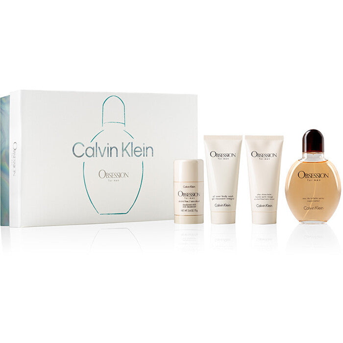 Calvin Klein Obsession for Men Gift Set EDT 125 ml, deostick 75 ml, aftershave balm 100 ml and shower gel 100 ml