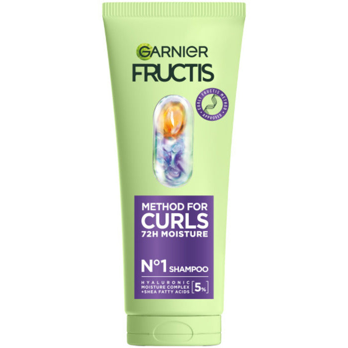 GARNIER Fructis Method For Curls Šampūnas – Drėkinamasis šampūnas sausiems banguotiems ir garbanotiems plaukams