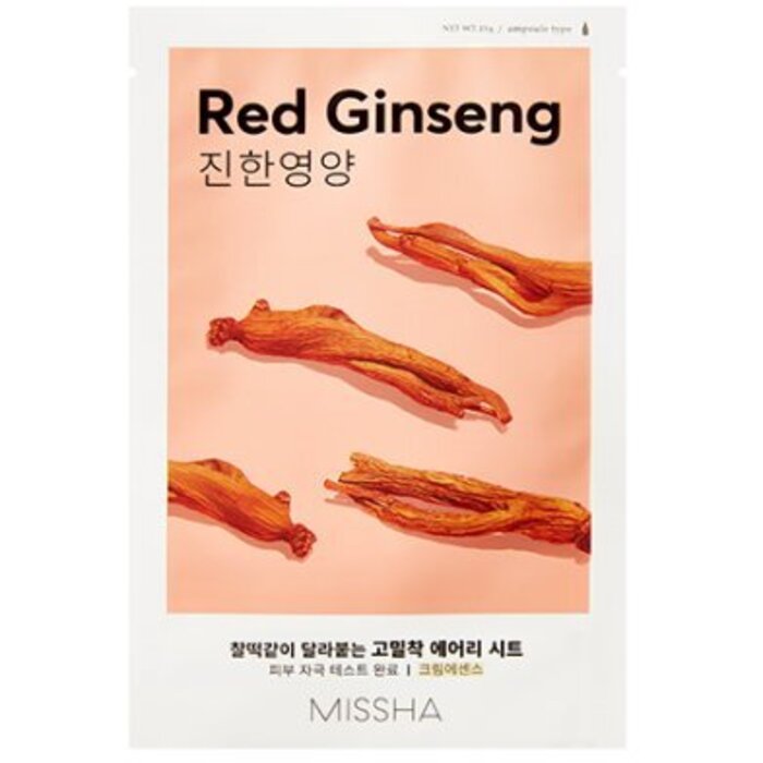 „Missha Red Ginseng Airy Fit Sheet Mask“ – maitinamoji lakštinė kaukė
