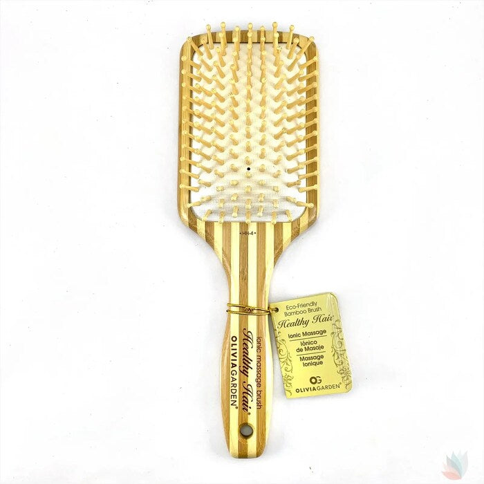 Olivia Garden Healthy Hair Ionic Massage Brush HH-4 - Bambukinis plaukų masažinis šepetys