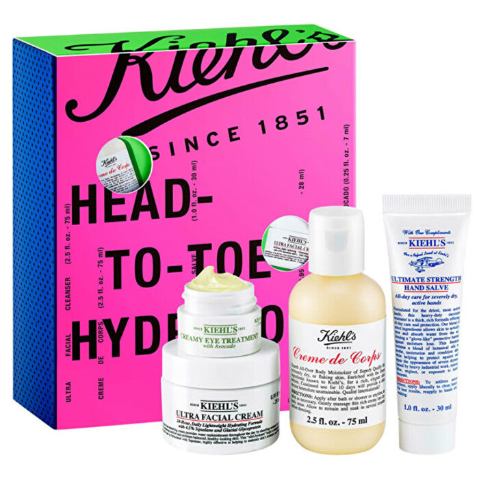 Kiehls drėkintuvų rinkinys nuo galvos iki kojų – dovanų rinkinys