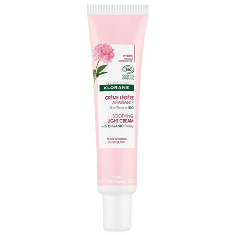 Klorane Bio Peony Soothing Light Cream - Raminantis odos kremas