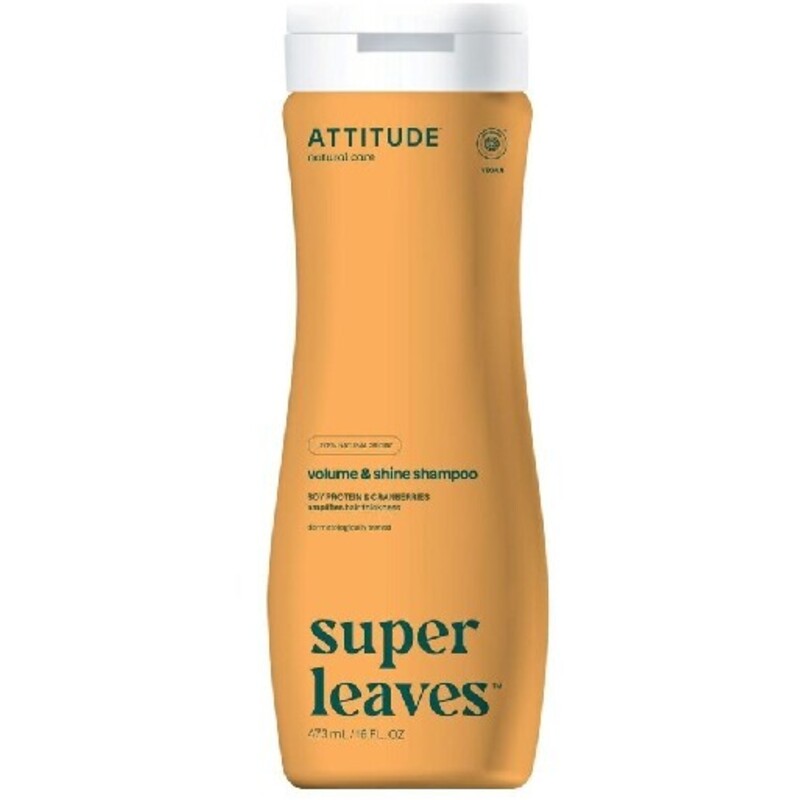 Attitude „Super Leaves Volume & Shine“ šampūnas – natūralus šampūnas ploniems plaukams suteikti blizgesio ir apimties.