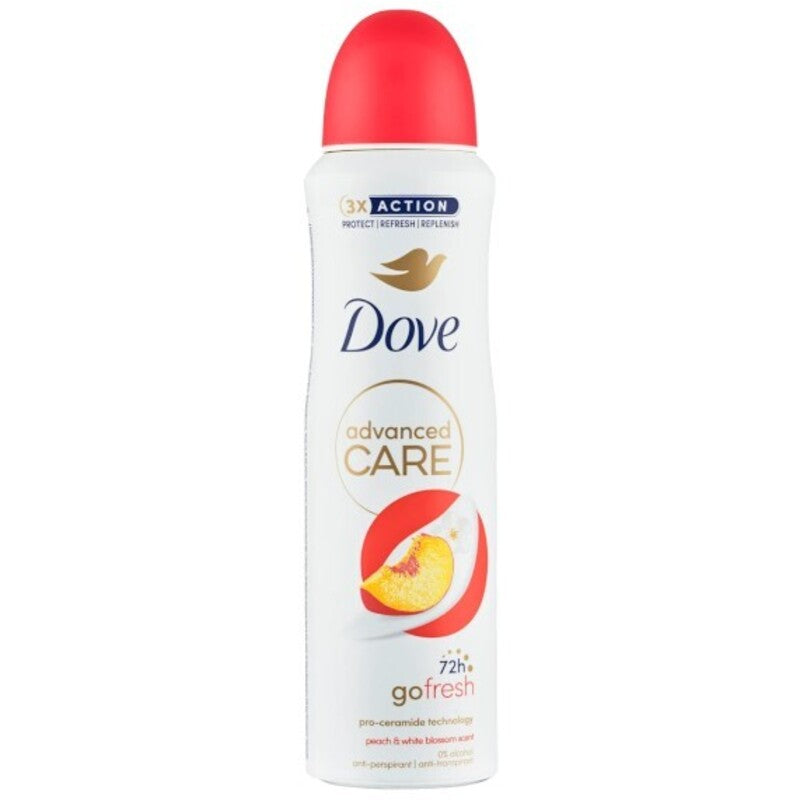 „Dove Advanced Care Peach & White Blossom“ dezodorantas – purškiamas dezodorantas