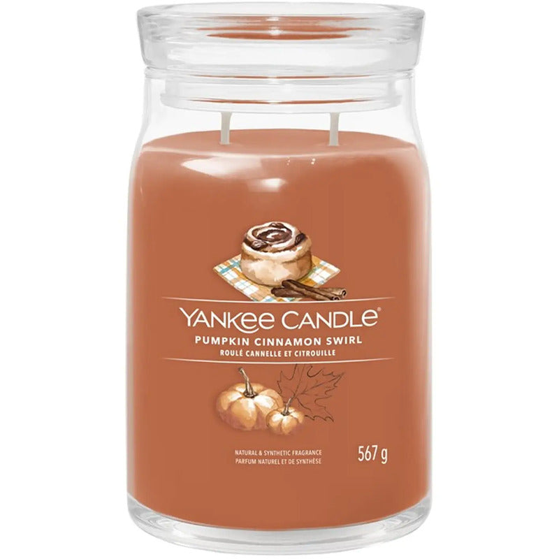 Yankee Candle Moliūgų ir cinamono sūkurio žvakė (moliūgų ir cinamono sūkurys) - kvapni žvakė