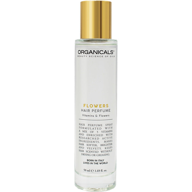 Organicals FLOWERS plaukų kvepalai (vitaminai ir gėlės) – lengvai kvepiantis purškiklis