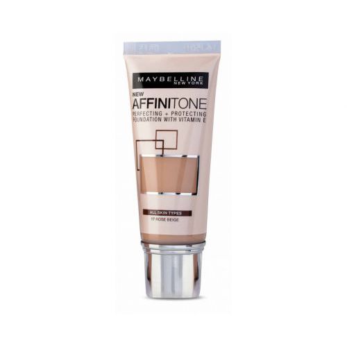 „Maybelline Affinitone + Protecting Perfecting Foundation“ makiažo pagrindas su vitaminu E, 30 ml – suvienodina makiažą su HD pigmentais.