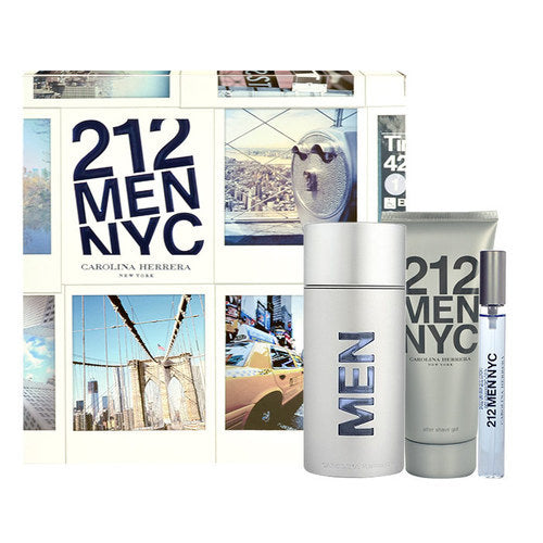 Carolina Herrera 212 Men Gift Set EDT 100 ml After Shave Gel (gel, after shave) 212 Men 100 ml and 212 miniatures Men EDT 10 ml