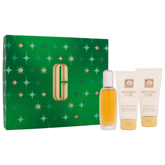 Clinique Aromatics Elixir Dovanų Rinkinys EDP 45 ml, dušo gelis Aromatic Elixir 75 ml ir Kūno losjonas Aromatic Elixir 75 ml