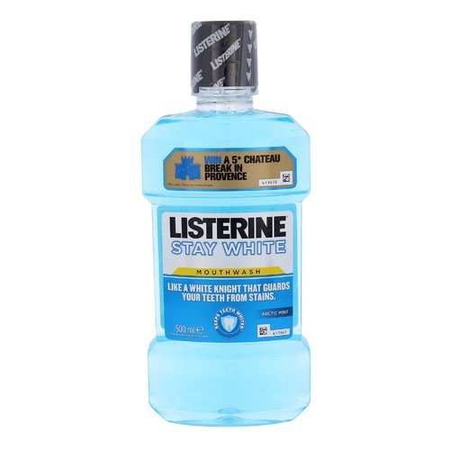 Listerine burnos skalavimo skysčio balinimas Stay White