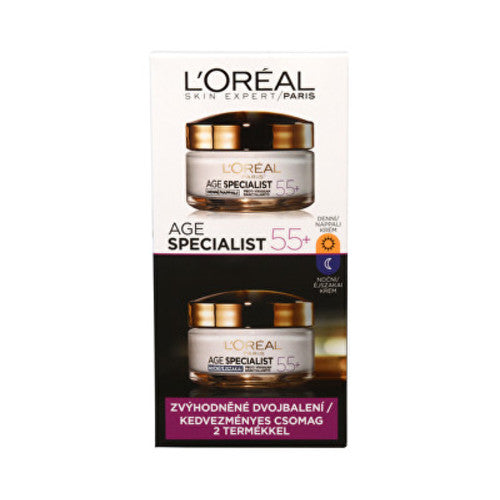 „L'Oréal“ dieninis ir naktinis raukšlių rinkinys „Age Specialist 55+“ 2 x 50 ml