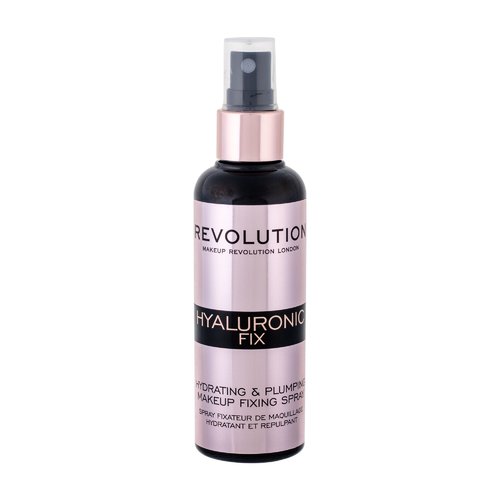 „Makeup Revolution Hyaluronic Fix“ – drėkinamasis fiksuojamasis purškiklis makiažui.
