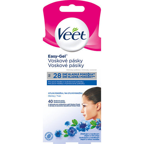 Veet Face vaško juostelės jautriai odai 40 vnt