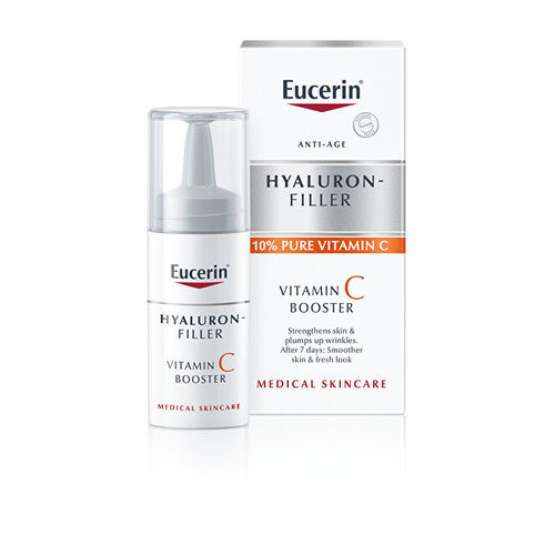Eucerin Hyaluron-Filler Vitamin C Booster – šviesinantis serumas nuo raukšlių su vitaminu C