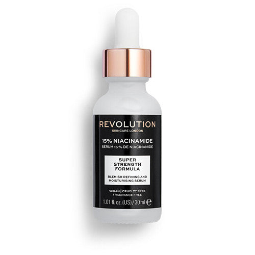 Revolution Skincare Extra 15% Niacinamide Scincare Blemish Refining ir Moisturizing Serum – odos serumas