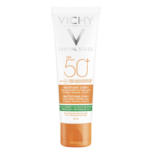 Vichy Capital Soleil SPF 50+ - Matinis apsauginis veido kremas 3in1