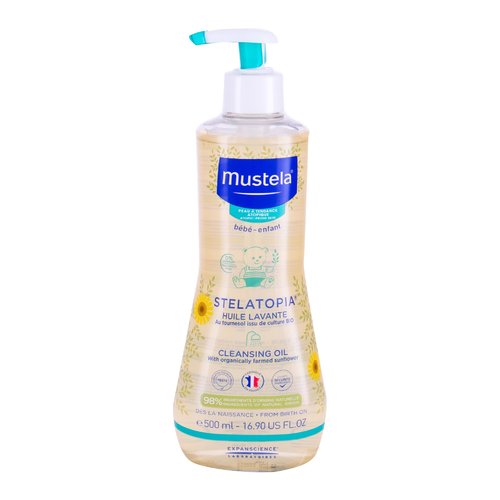 Mustela Bébé Stelatopia Dušo Aliejus – kūdikių dušo aliejus