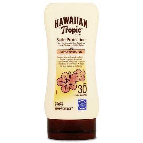 „Hawaiian Tropic“ satino apsaugos losjonas nuo saulės su SPF 30 – įdegio losjonas