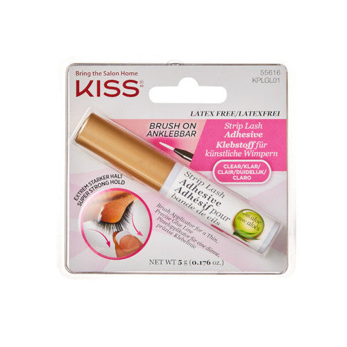 Kiss My Face Strip Lash Adhesive Clear – skaidrūs blakstienų klijai skaidrūs