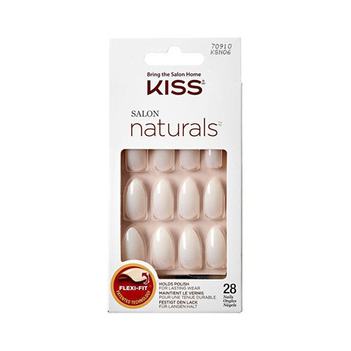 Kiss My Face 70910 Salon Naturals Nails (28 vnt) - Natūralūs nagai, tinkami dažymui