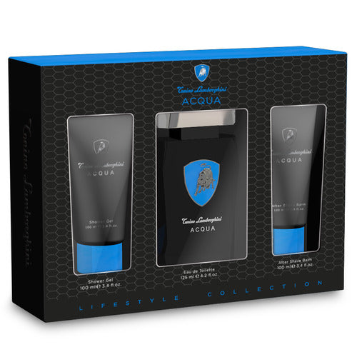 Lamborghini Acqua Gift set EDT 125 ml, shower gel 100 ml and After Shave Balsam (after shave balm) 100 ml