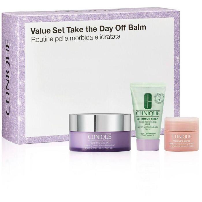 „Clinique Value Set Take the Day Off“ – odos priežiūros dovanų rinkinys