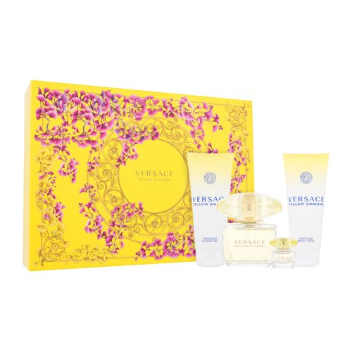 Versace Yellow Diamond dovanų rinkinys EDT 90 ml, kūno losjonas 100 ml, dušo gelis 100 ml ir mini EDT 5 ml