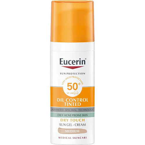 Eucerin Sun Oil Control tonuotas gelis-kremas nuo saulės SPF 50+