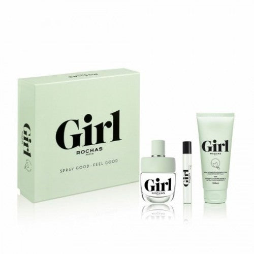 Rochas Girl dovanų rinkinys EDT 100 ml, kūno losjonas 100 ml ir mini EDT 7.5 ml