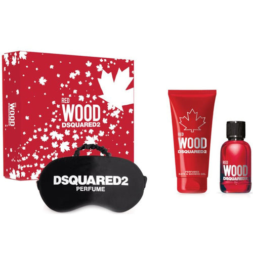 Dsquared2 Red Wood Gift set EDT 50 ml, shower gel 100 ml and sleeping mask