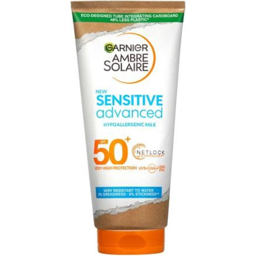 GARNIER Ambre Solaire jautrus pažangus hipoalerginis pienas SPF50+