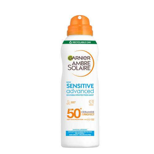 GARNIER Ambre Solaire Sensitive Advanced Face Mist SPF 50+ (šviesiai jautriai odai)