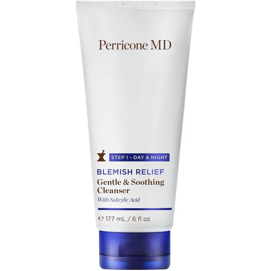 „Perricone MD Blemish Relief Gentle & Soothing Cleanser“ – švelnus, raminantis valomasis ir makiažo valymo gelis.
