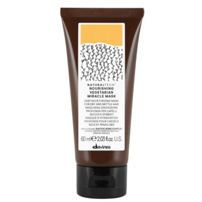 Davines NaturalTech™ maitinanti vegetariška stebuklinga kaukė (sausiems ir nepaklusniems plaukams) – maitinamoji kaukė