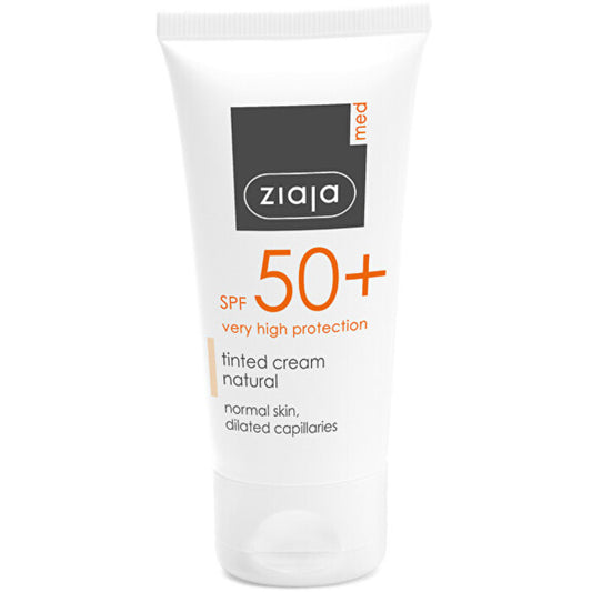 „Ziaja“ tonuotas kremas su SPF 50+ (natūralus atspalvis)