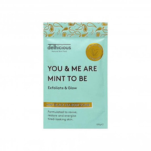 Delhicious You & Me Are Mint To Be Mint Black Tea kūno šveitiklis – kūno šveitiklis