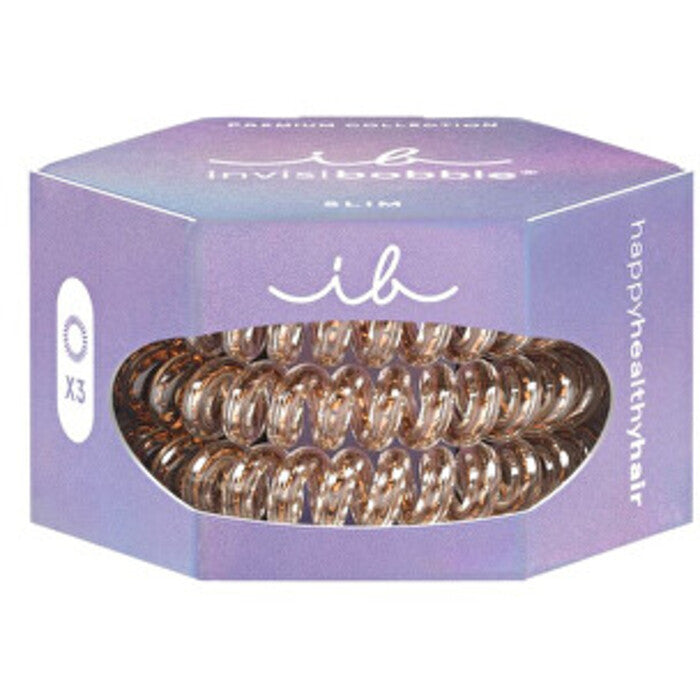 Invisibobble Slim Premium Bronze me Pretty – plaukų sruogos (3 vnt.)