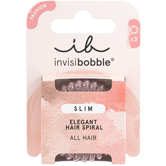 „Invisibobble Slim Pink Monocle“ plaukų juosta (3 vnt.)